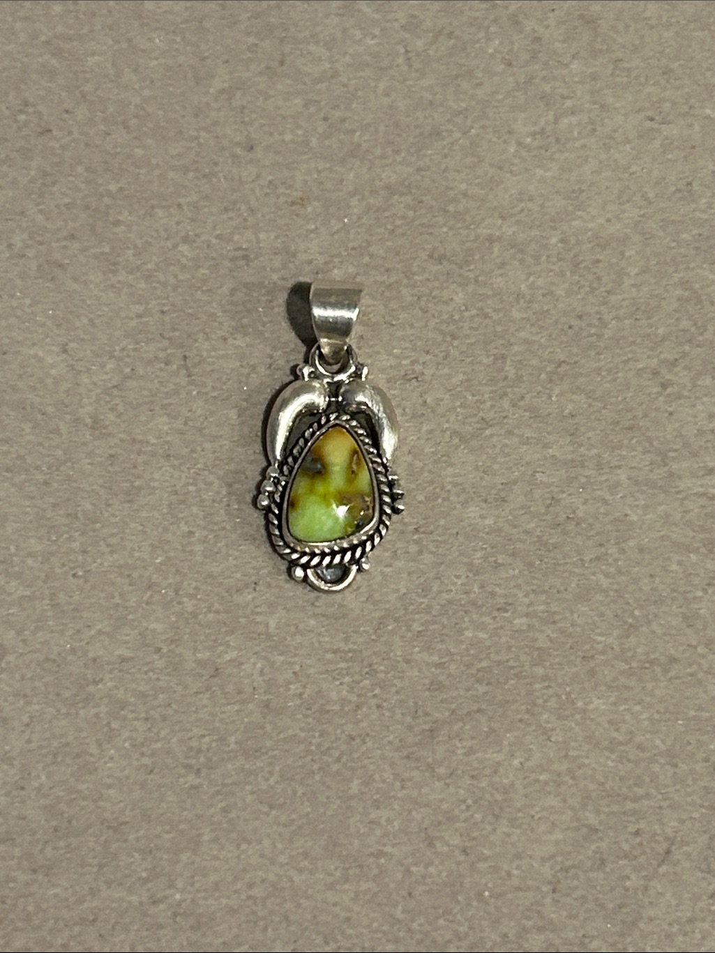 Palomino Turquoise Teardrop Pendant In Sterling Silver
